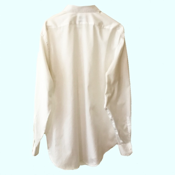 CALVIN KLEIN WHITE SLIM FIT DRESS SHIRT SIZE 17.5 - Picture 3 of 5